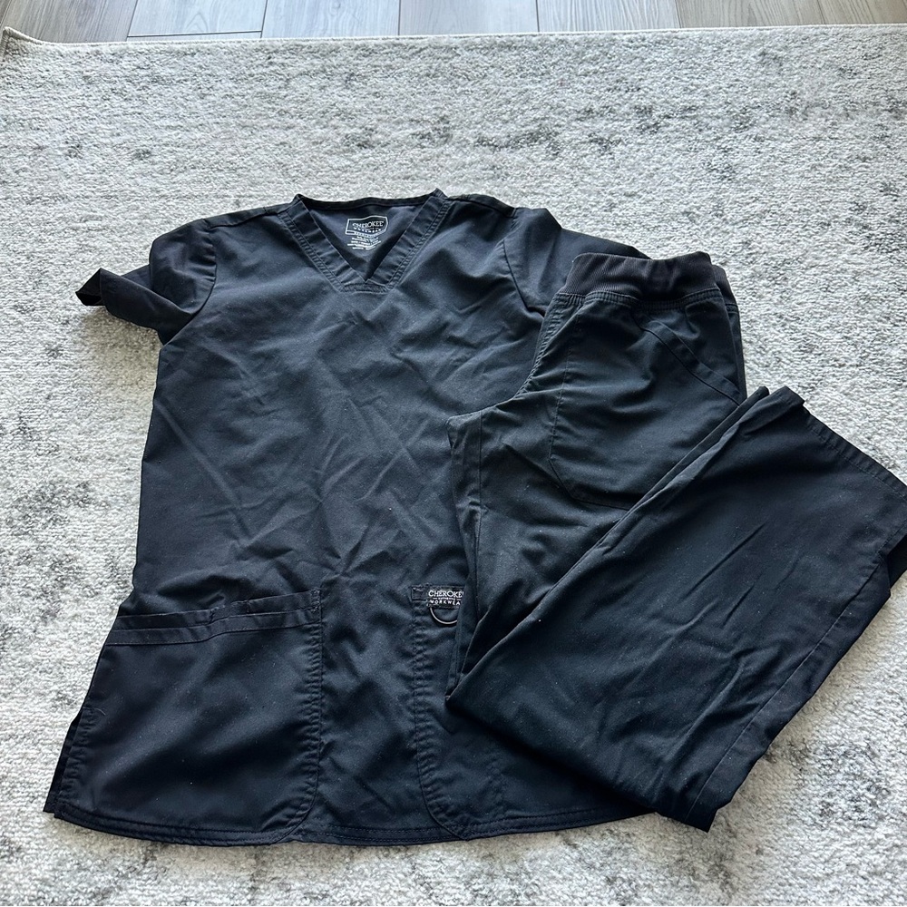 Cherokee XXS Black Scrub Set